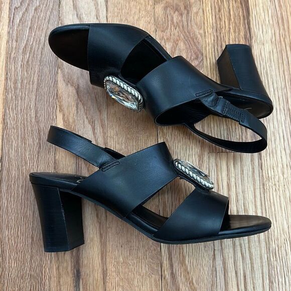 Brighton Ritzy Rhinestone Leather Heels Shoes Women’s Size 7.5M - Picture 9 of 13